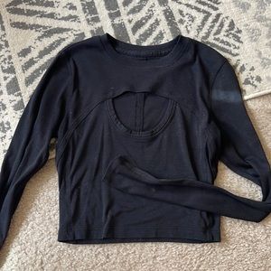 Lululemon Better Best Cropped Long Sleeve Top